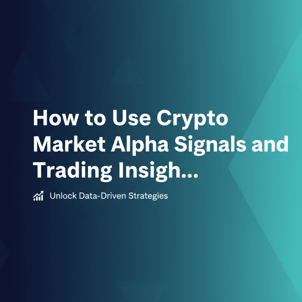 How to Use Crypto Market Alpha Signals in 2024